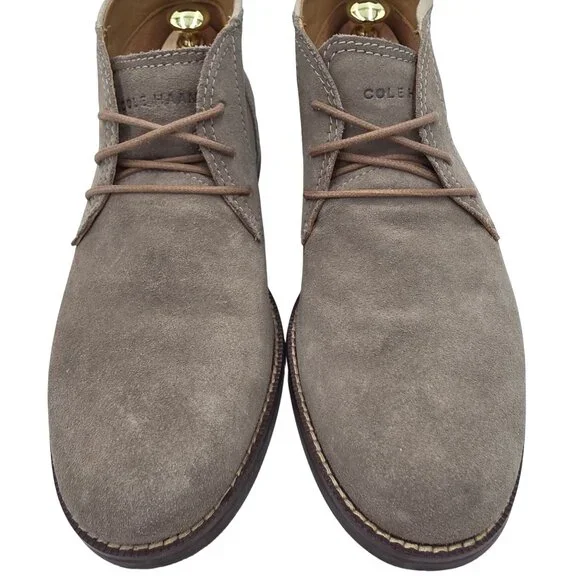 Cole Haan Ogden Stitch Suede Chukka Boots Taupe Tan Dress Casual Shoes Mens 9M - Picture 8 of 11